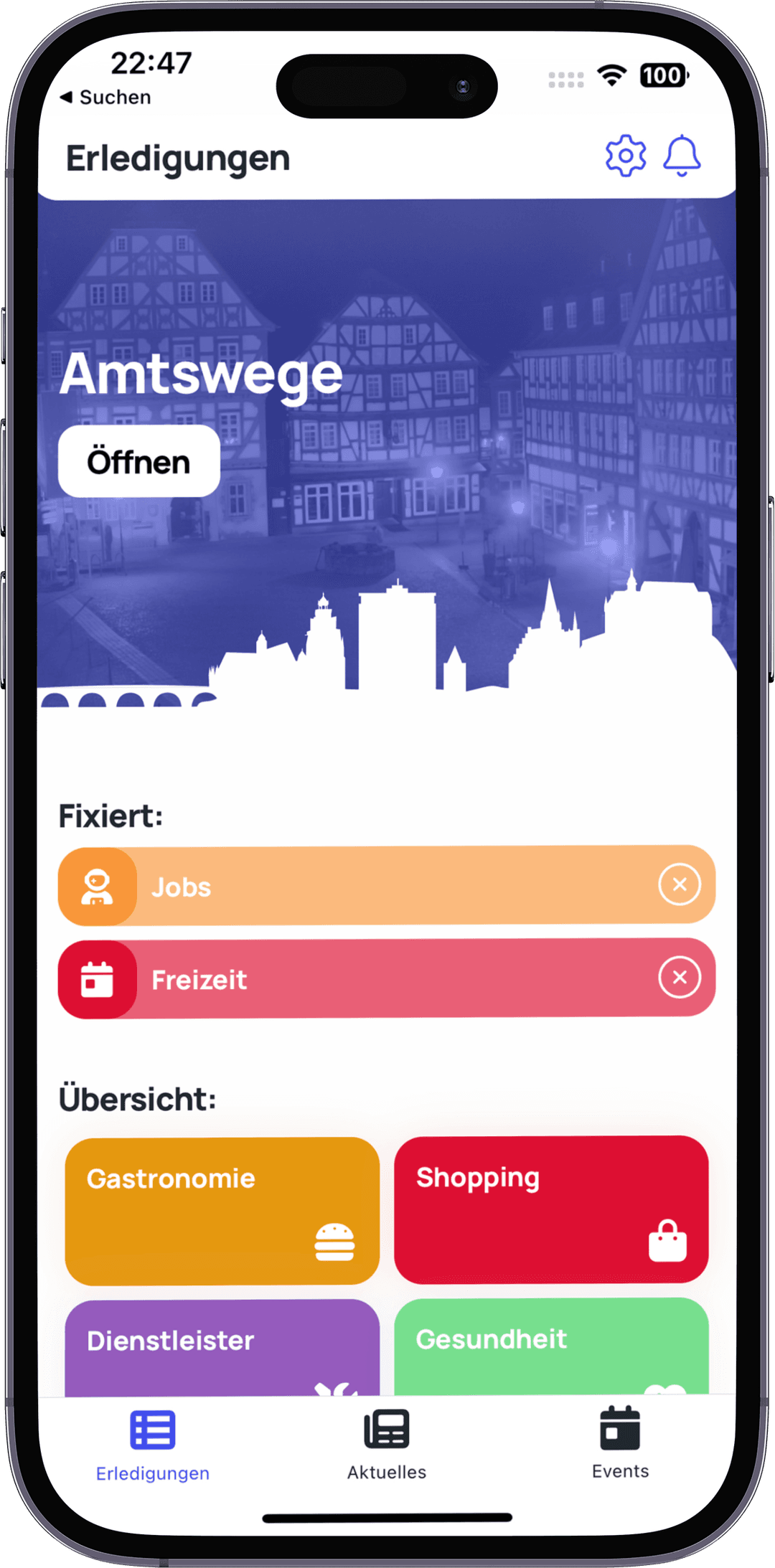 Demo der App für die Gemeinde Reiskirchen