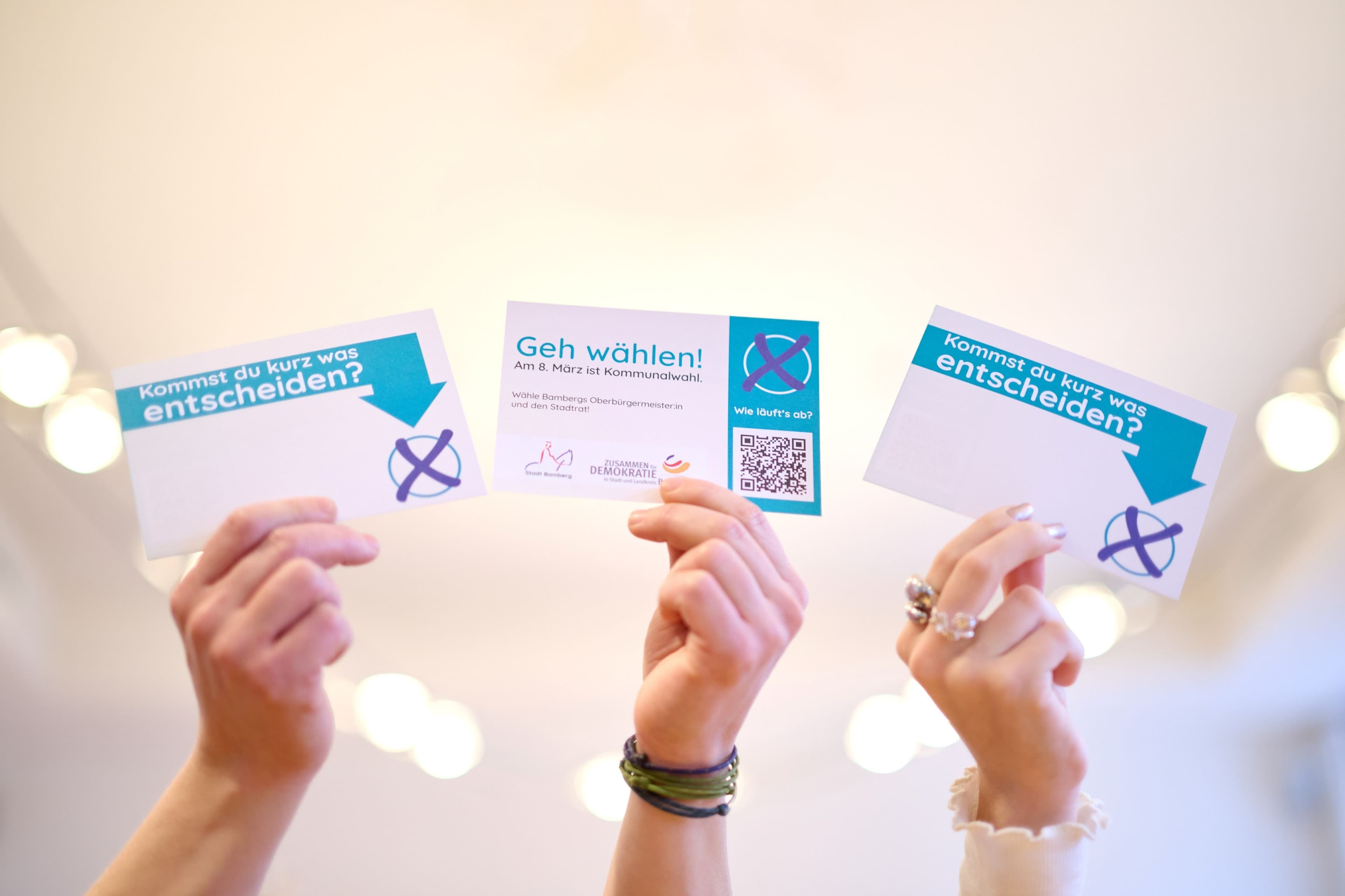 Stadt Bamberg informiert mit Postkartenkampagne über die Kommunalwahl am 8. März 2026. Stadt Bamberg informiert mit Postkartenkampagne über die Kommunalwahl am 8. März 2026.