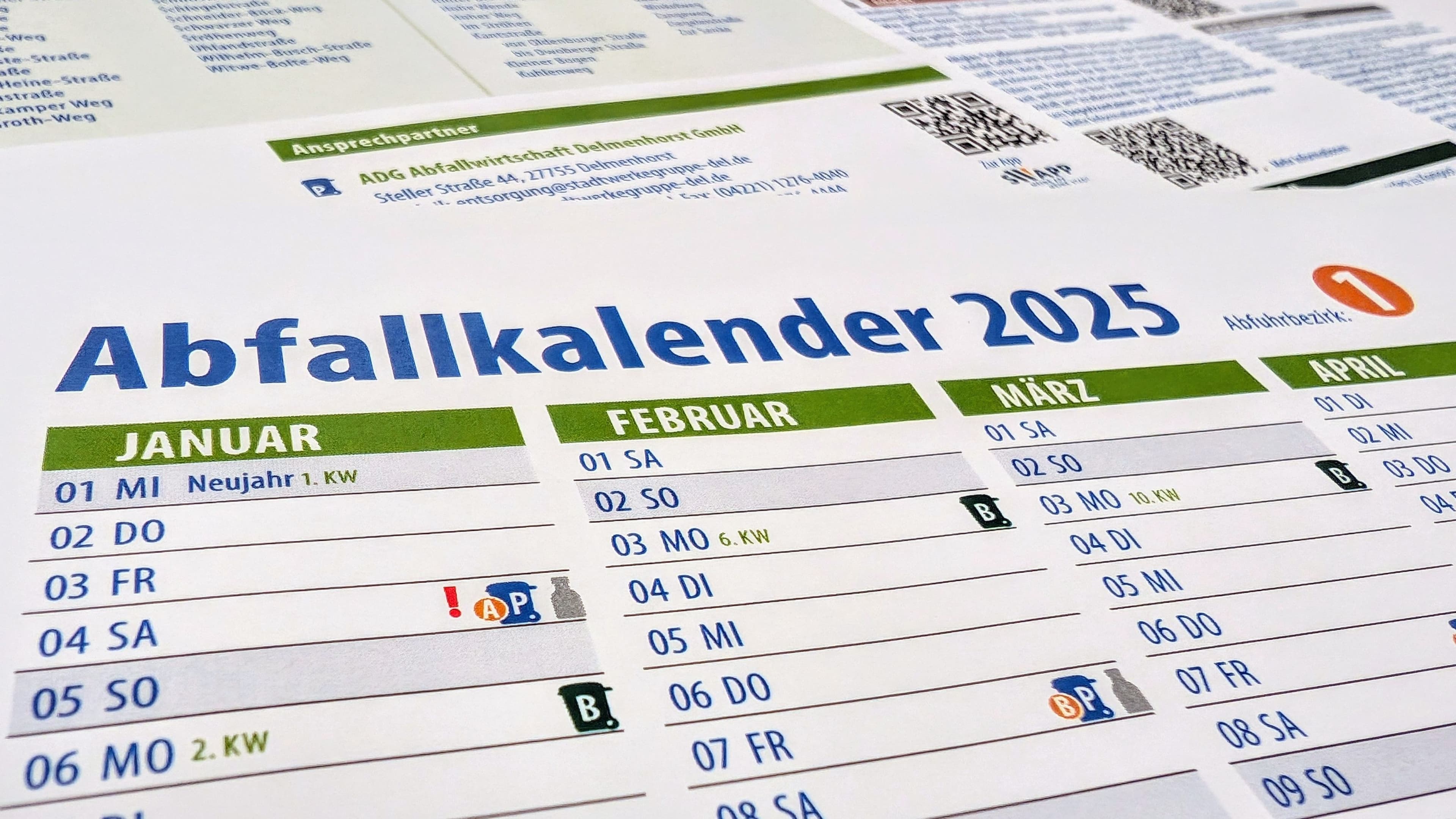 Delmenhorst geht neue Wege: Der umweltfreundliche Abfallkalender 2025 | Symbolbild