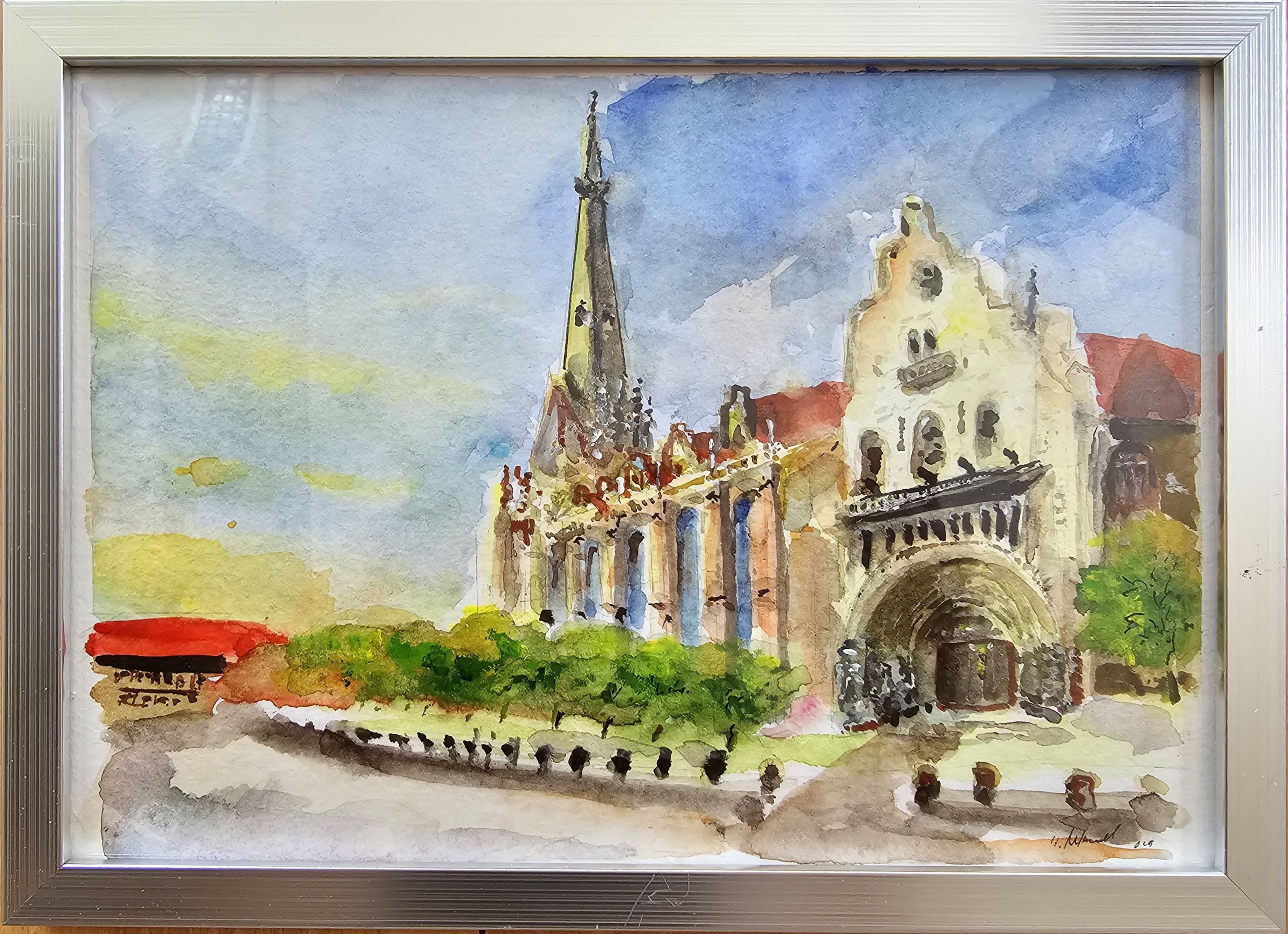 Mühlhausen im Aquarell | Symbolbild