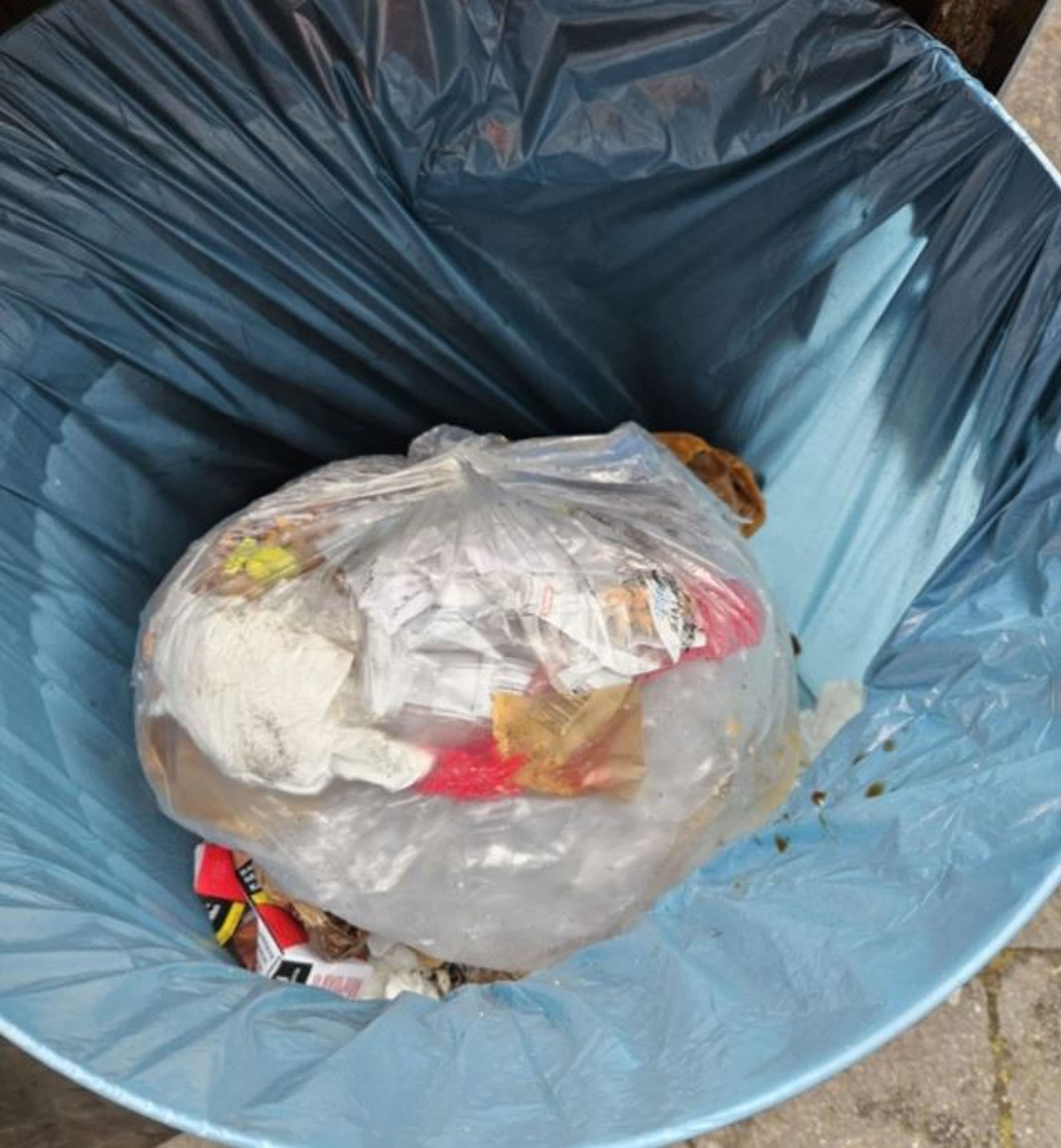 Verstopfter öffentlicher Abfallbehälter im Stadtgebiet von Kaiserslautern. Verstopfter öffentlicher Abfallbehälter im Stadtgebiet von Kaiserslautern.