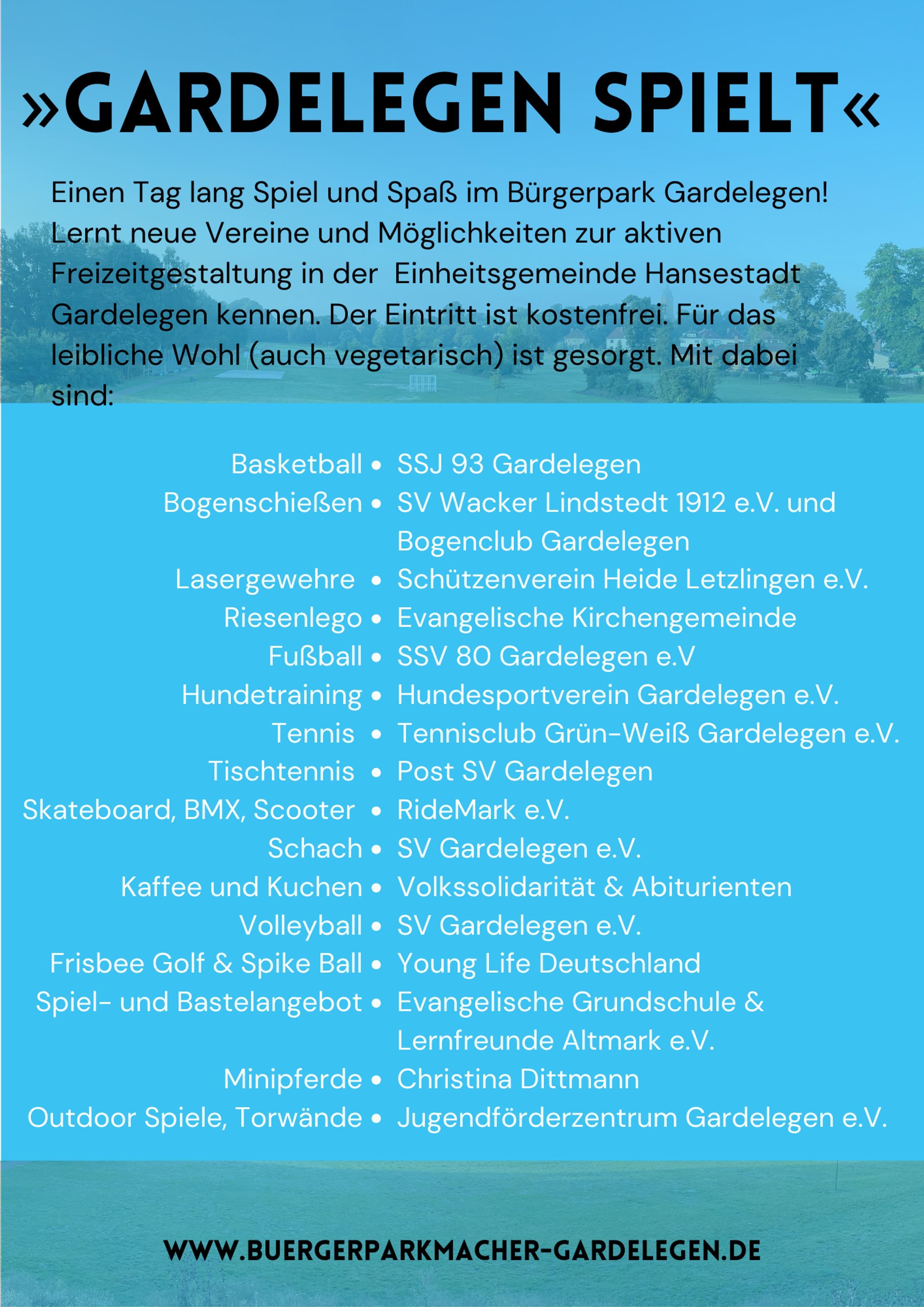 Gardelegen spielt: Entdecken Sie den Familien-Spaß im Bürgerpark! | Symbolbild