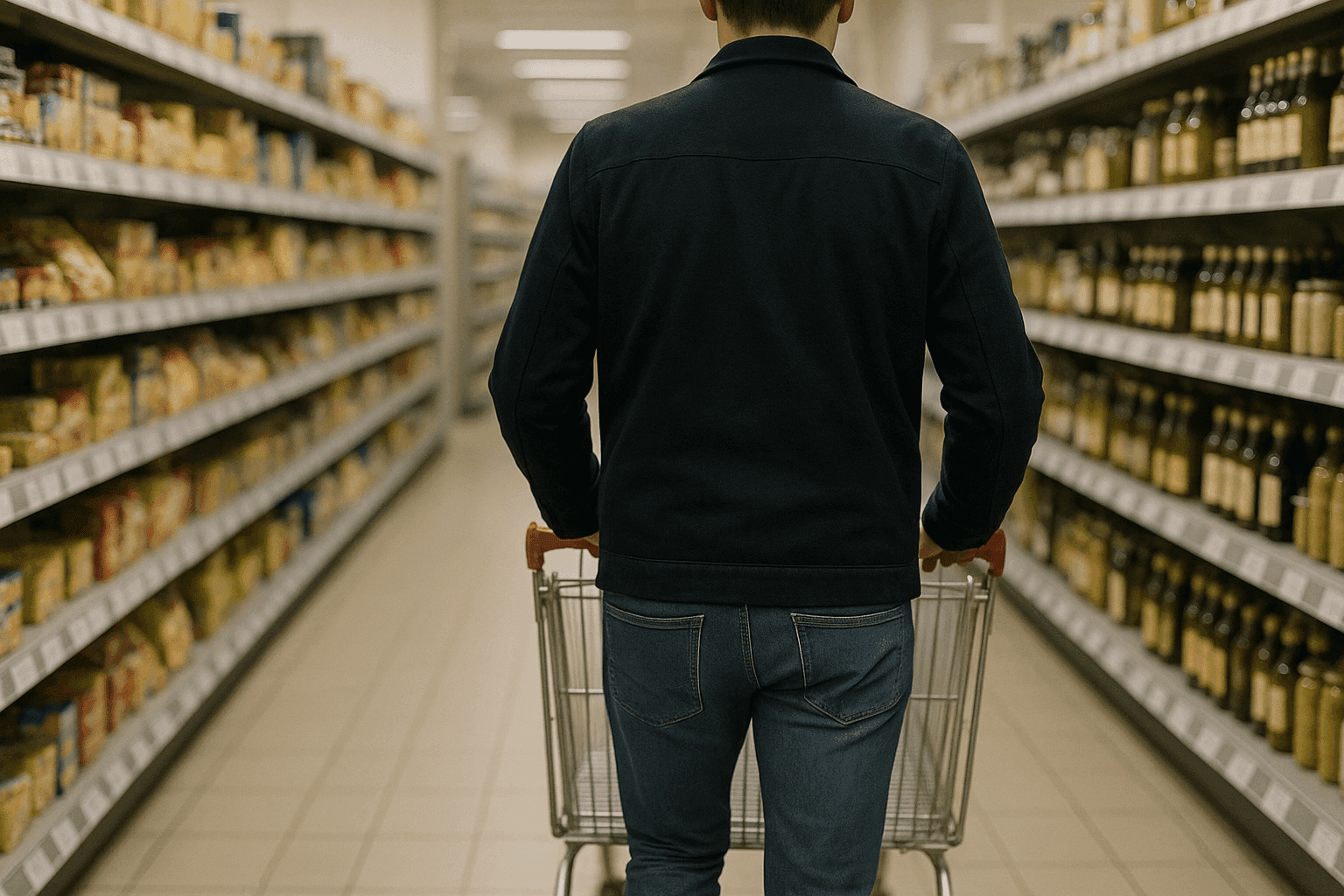 Einkauf im Supermarkt (KI-generiertes Symbolbild)