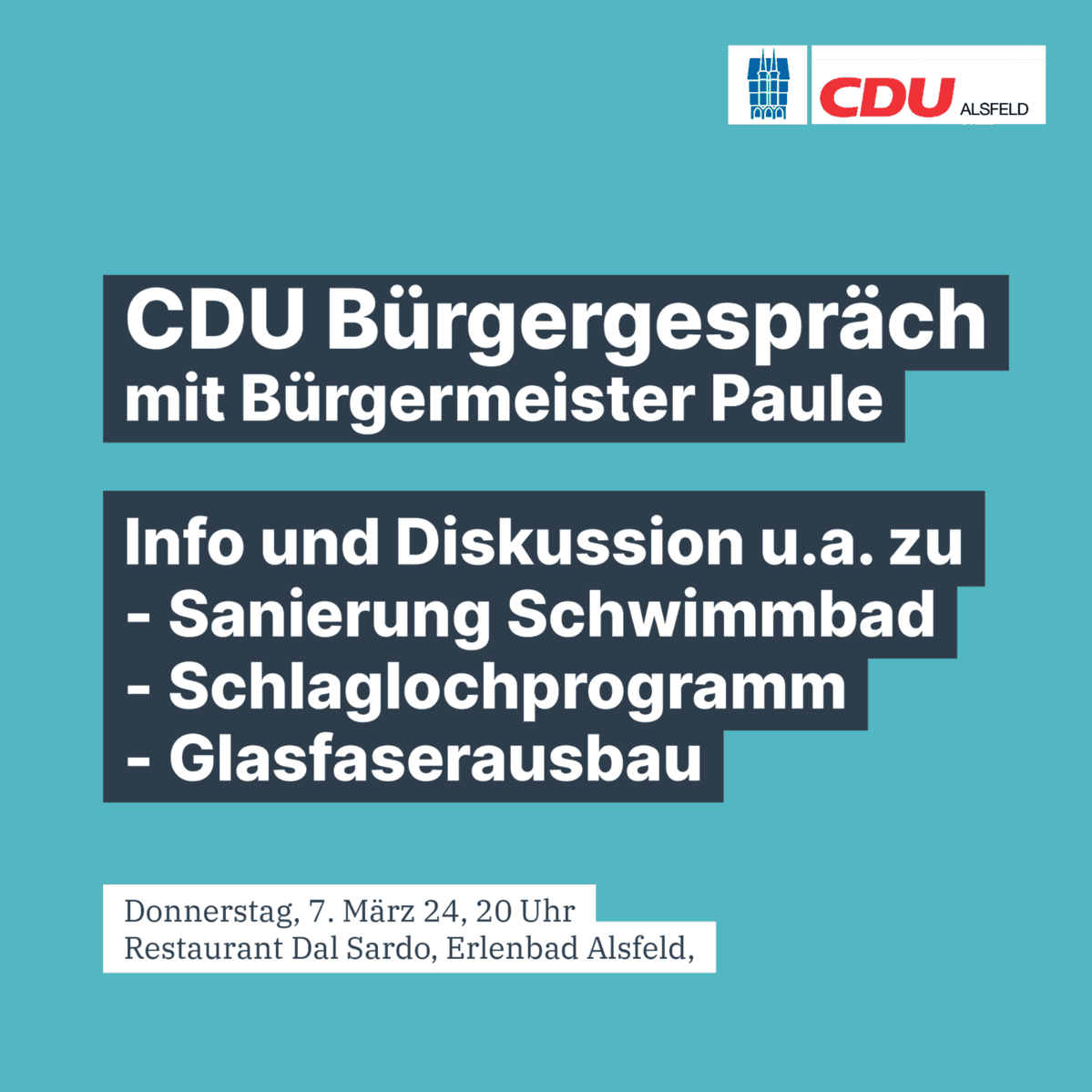 CDU-Bürgergespräch in Alsfeld 2024 | Symbolbild