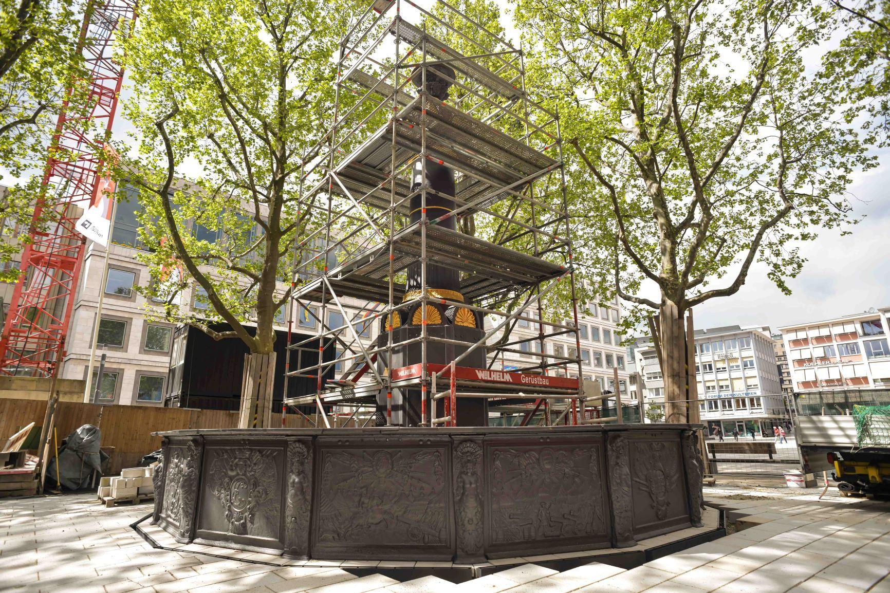 Die Restaurierung des Marktplatzbrunnens in Stuttgart | Symbolbild