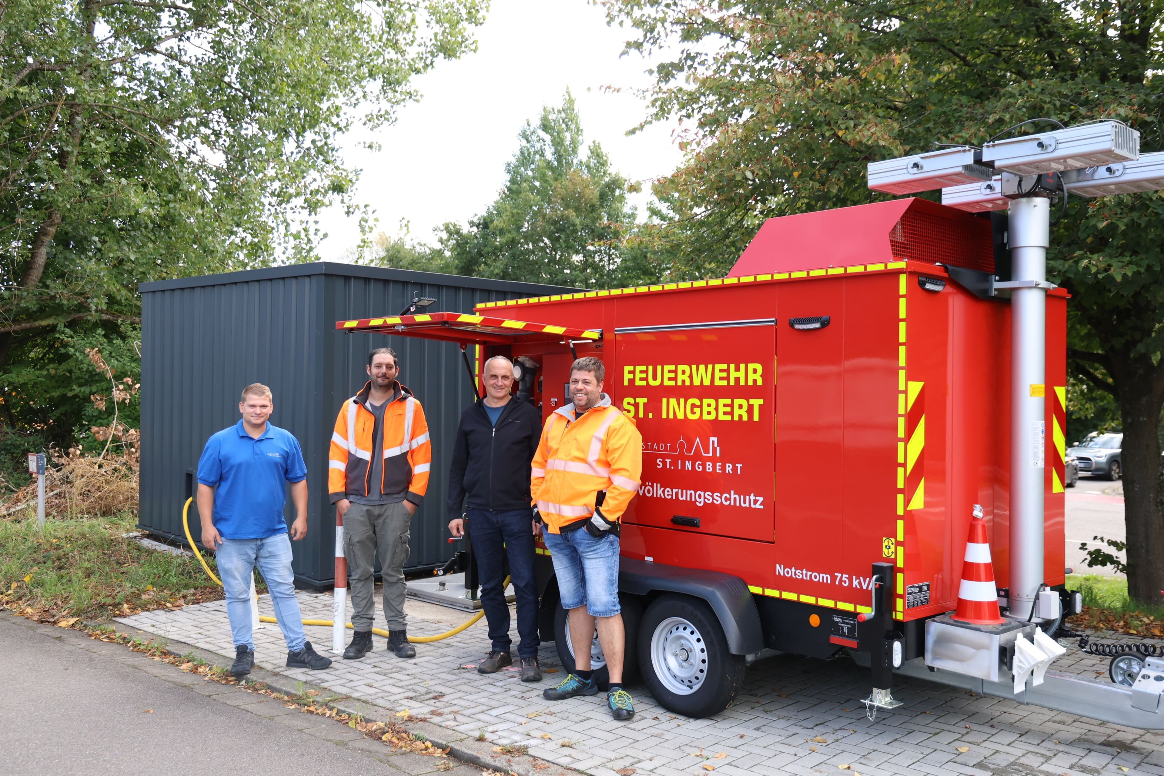 Erfolgreicher Testlauf des Notfallkonzepts mit mobilem Aggregat an der Pumpstation Rohrbach.