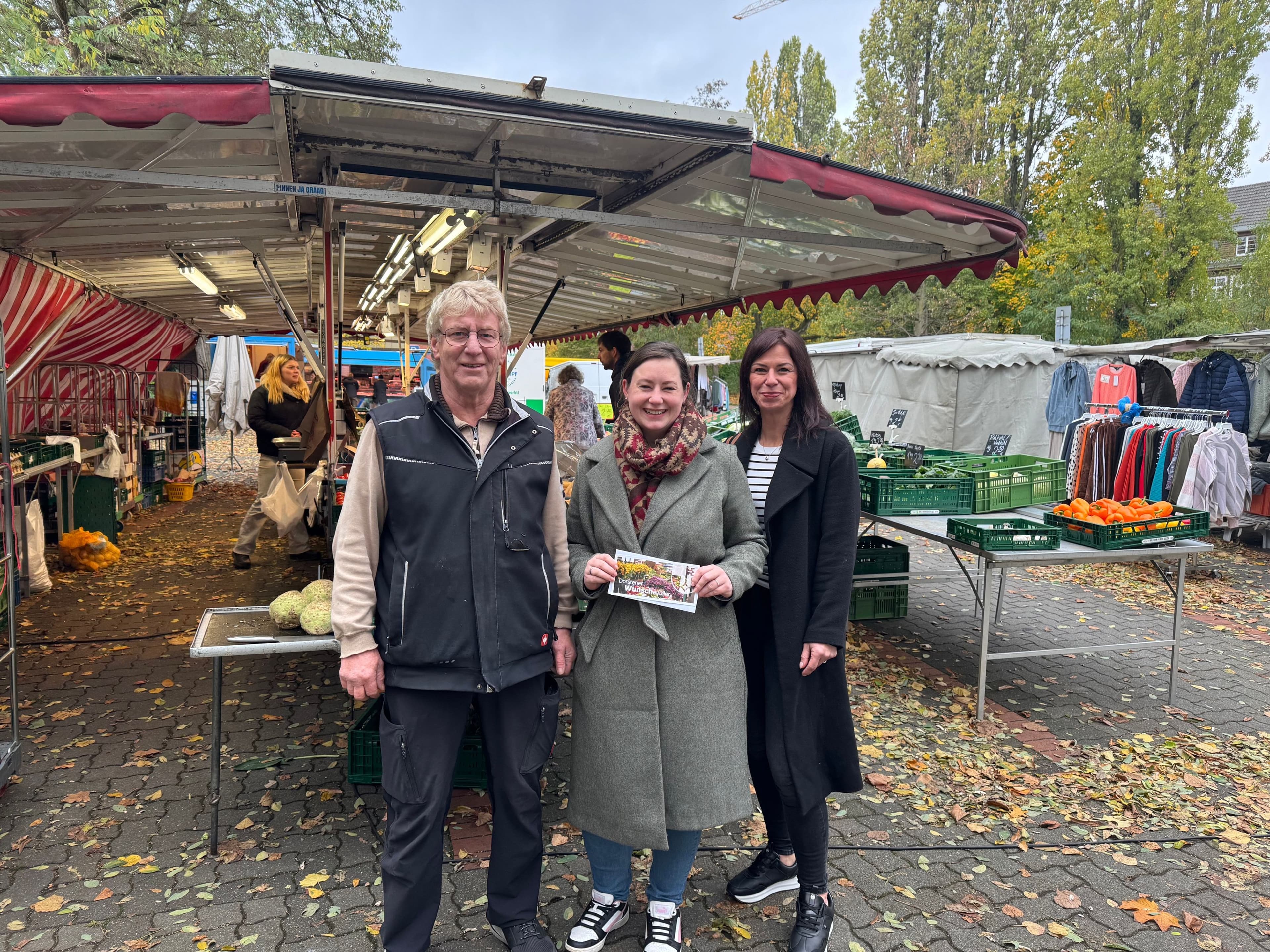 Gewinnerinnen und Gewinner erhalten Gutscheine beim Wochenmarkt-Gewinnspiel in Dorsten.