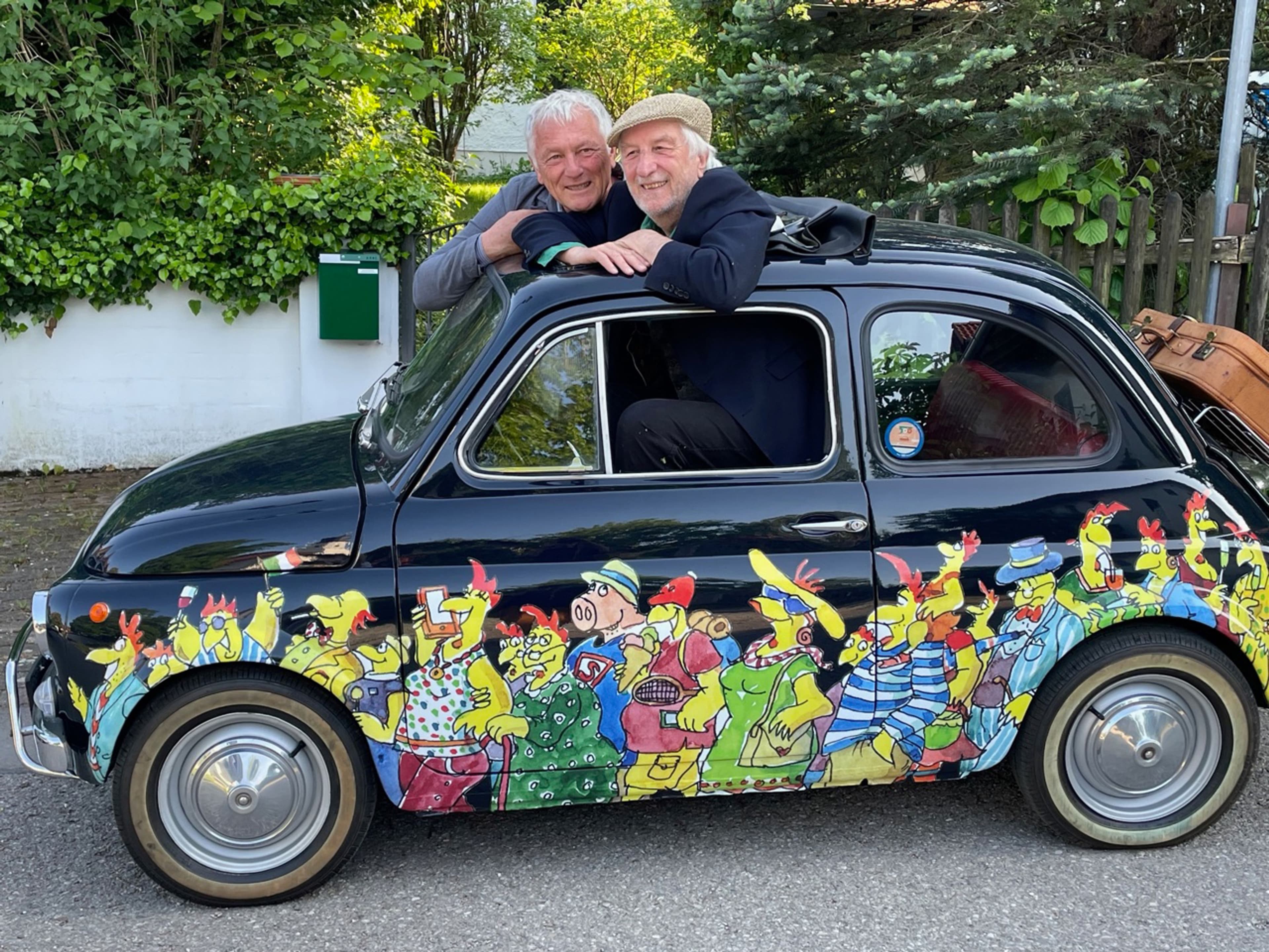 Cartoonist Peter Gaymann illustriert das Kabarett-Programm von Josef Brustmann und Peter Gaymann.