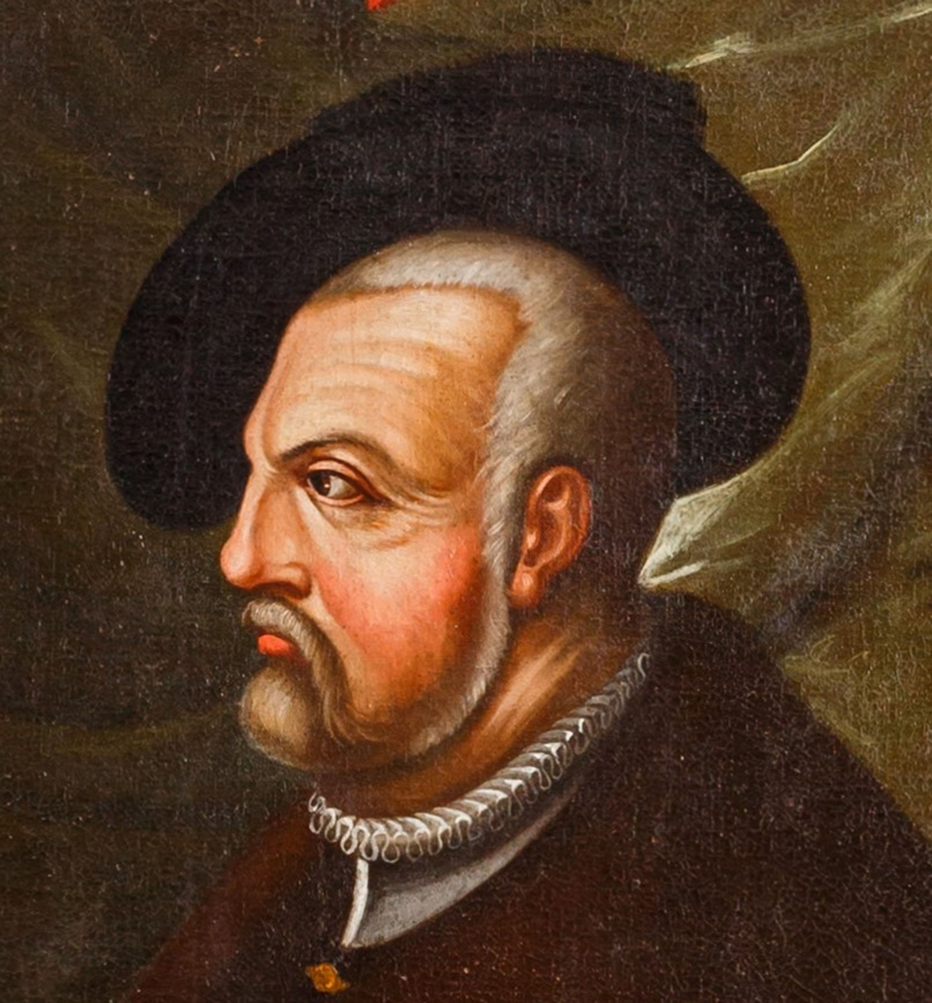 Ausschnitt aus dem lebensgroßen Gemälde Herzog Ulrichs, um 1600, im Württemberg-Haus Beutelsbach.