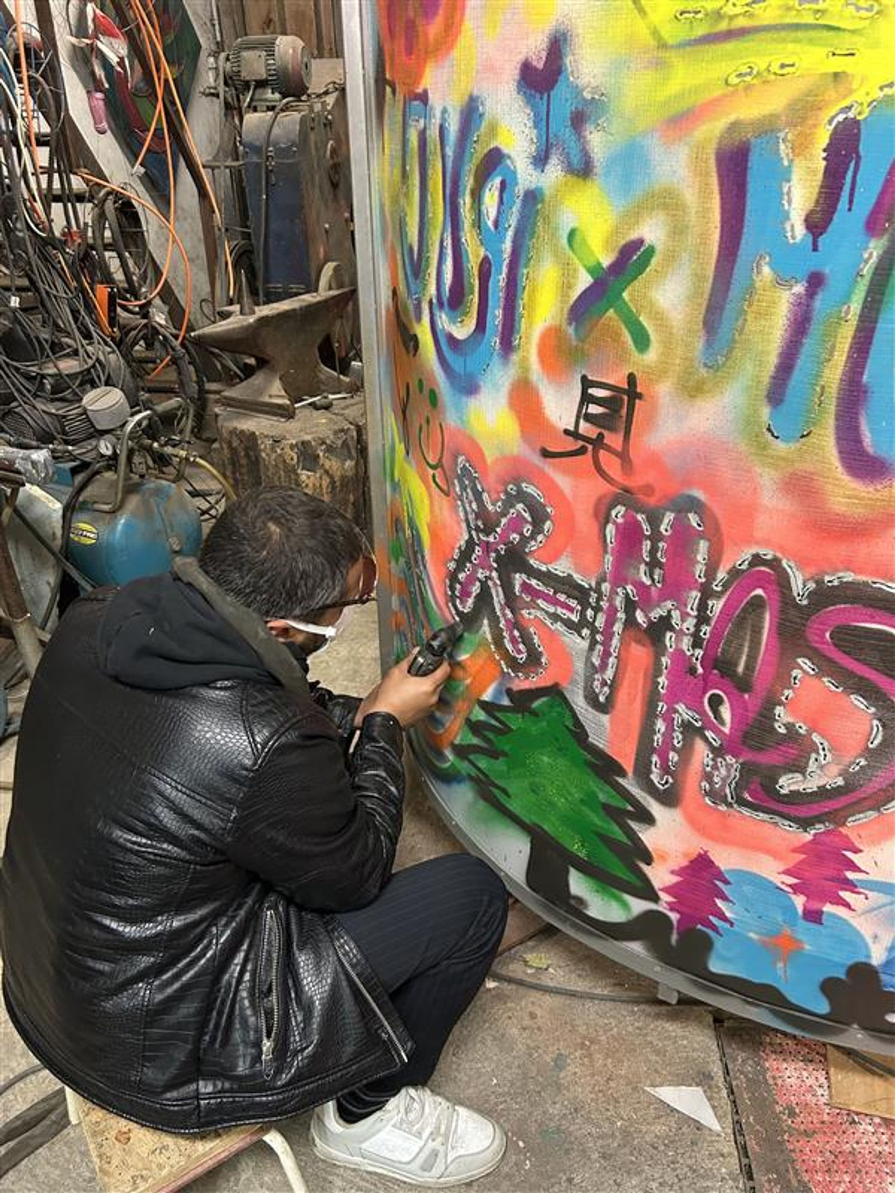 Fotograf Christoph Hepperle dokumentierte das Kunstprojekt rund um die Metalltonne.