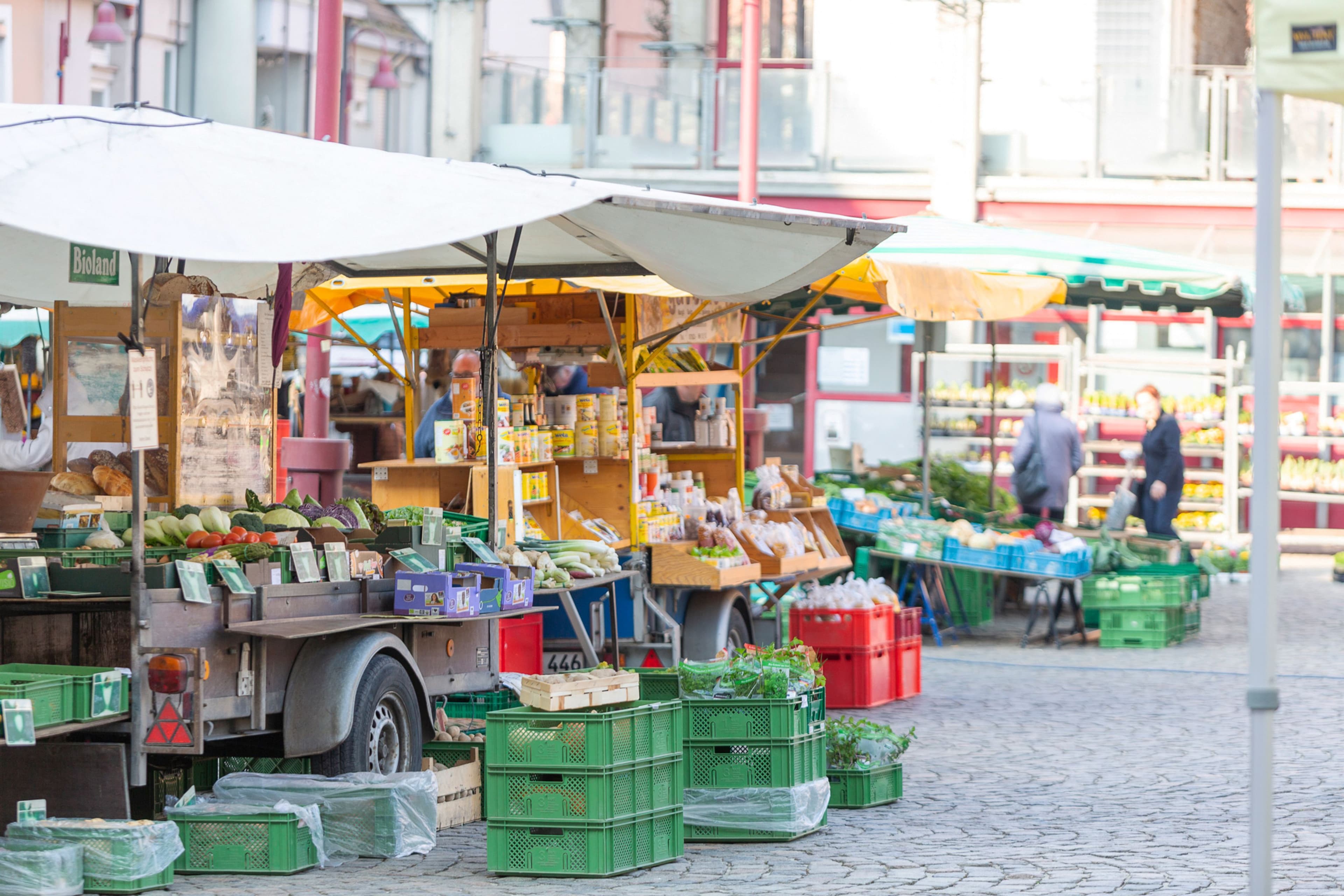 Wochenmarkt auf dem Schlossplatz Lahr entfällt am 29. Mai 2025 wegen Christi Himmelfahrt.