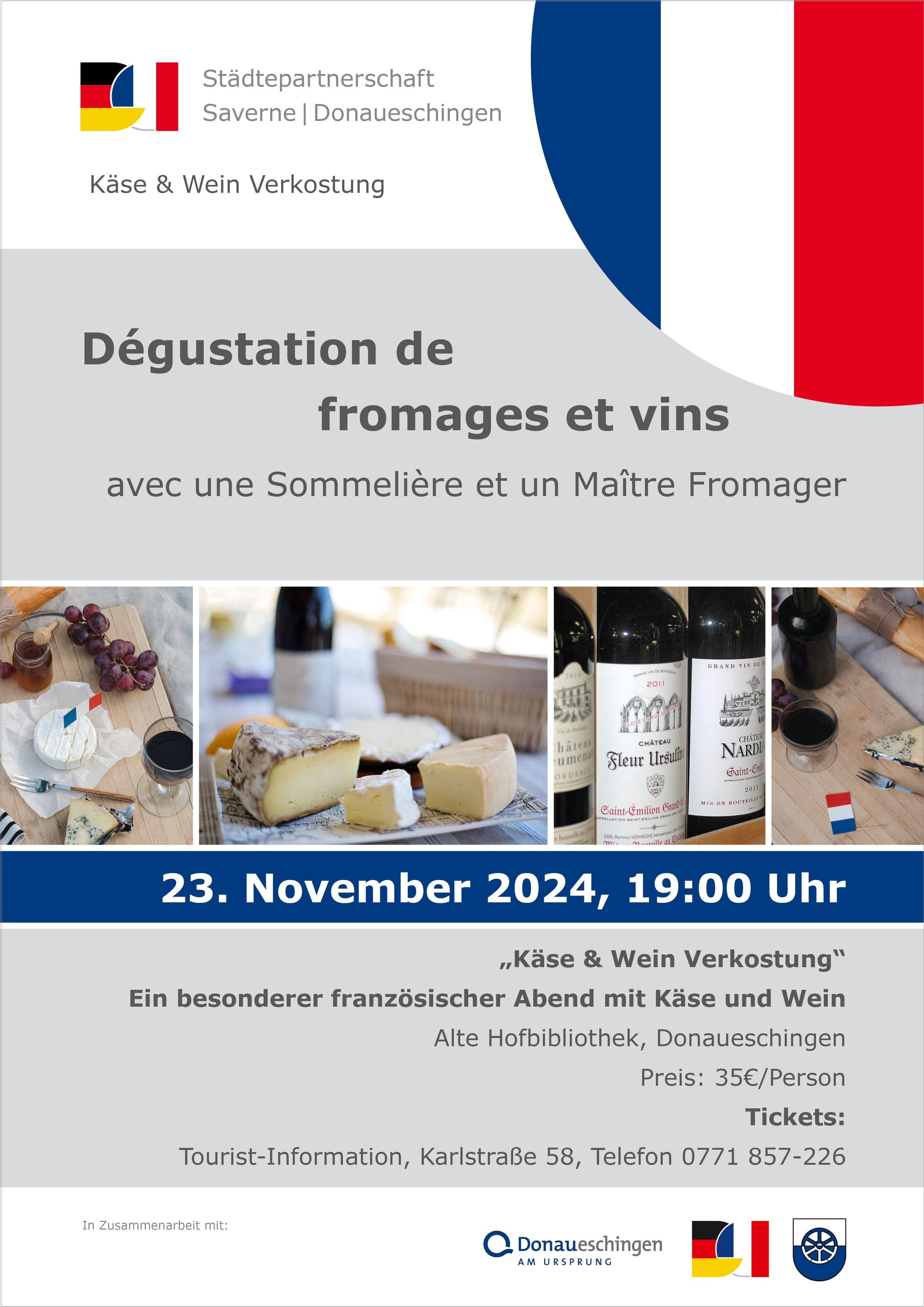 Die Käse-Wein-Verkostung in der Alten Hofbibliothek verspricht ein genussvolles Erlebnis für Feinschmecker und Weinliebhaber am 23. November 2024.