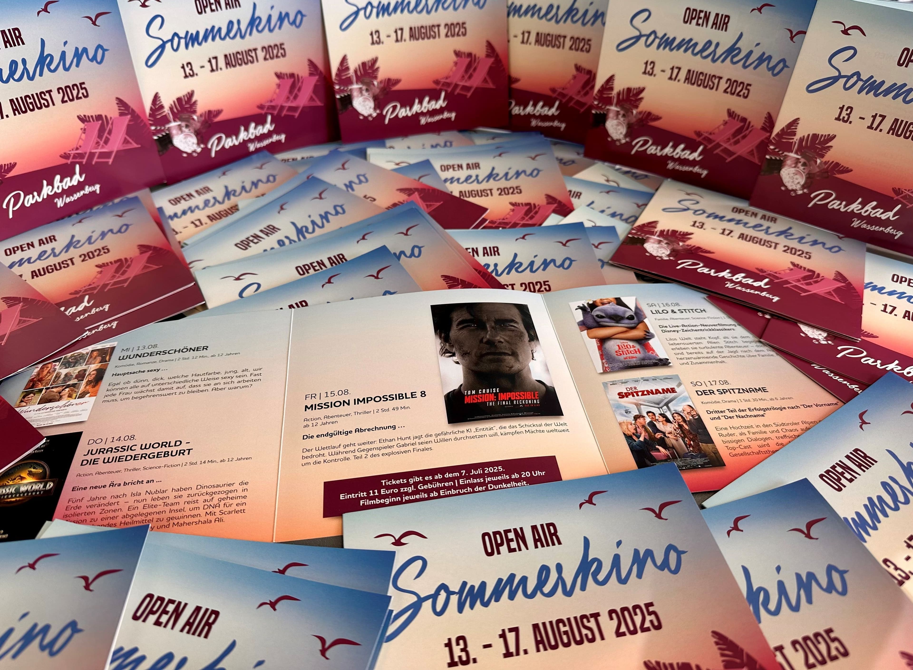 Open-Air-Kino Sommerkino 2025 auf der Liegewiese am Parkbad Wassenberg.