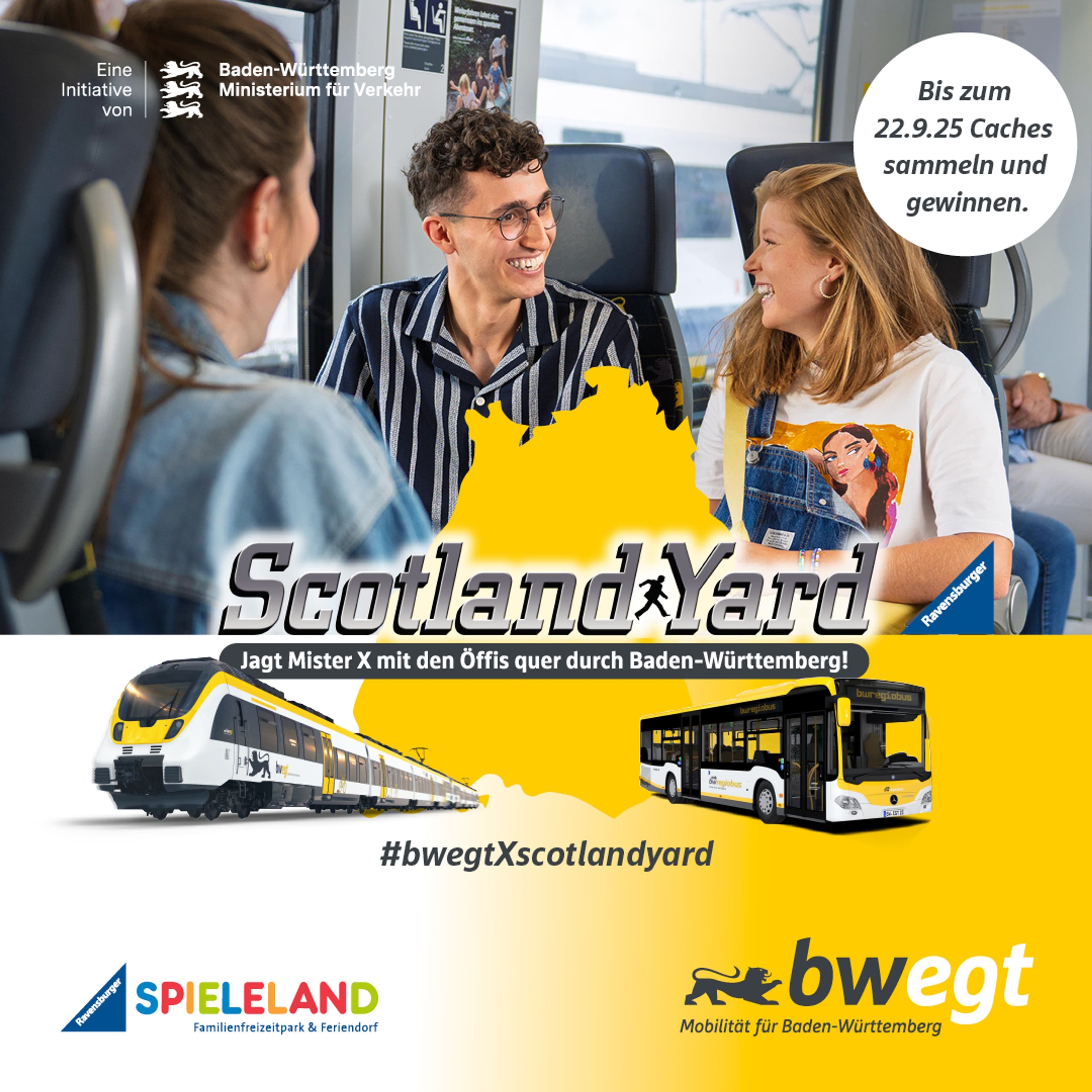 Erstmals beteiligt sich die Stadt Lahr an der Scotland-Yard-Rallye mit Bus und Bahn durch Baden-Württemberg.