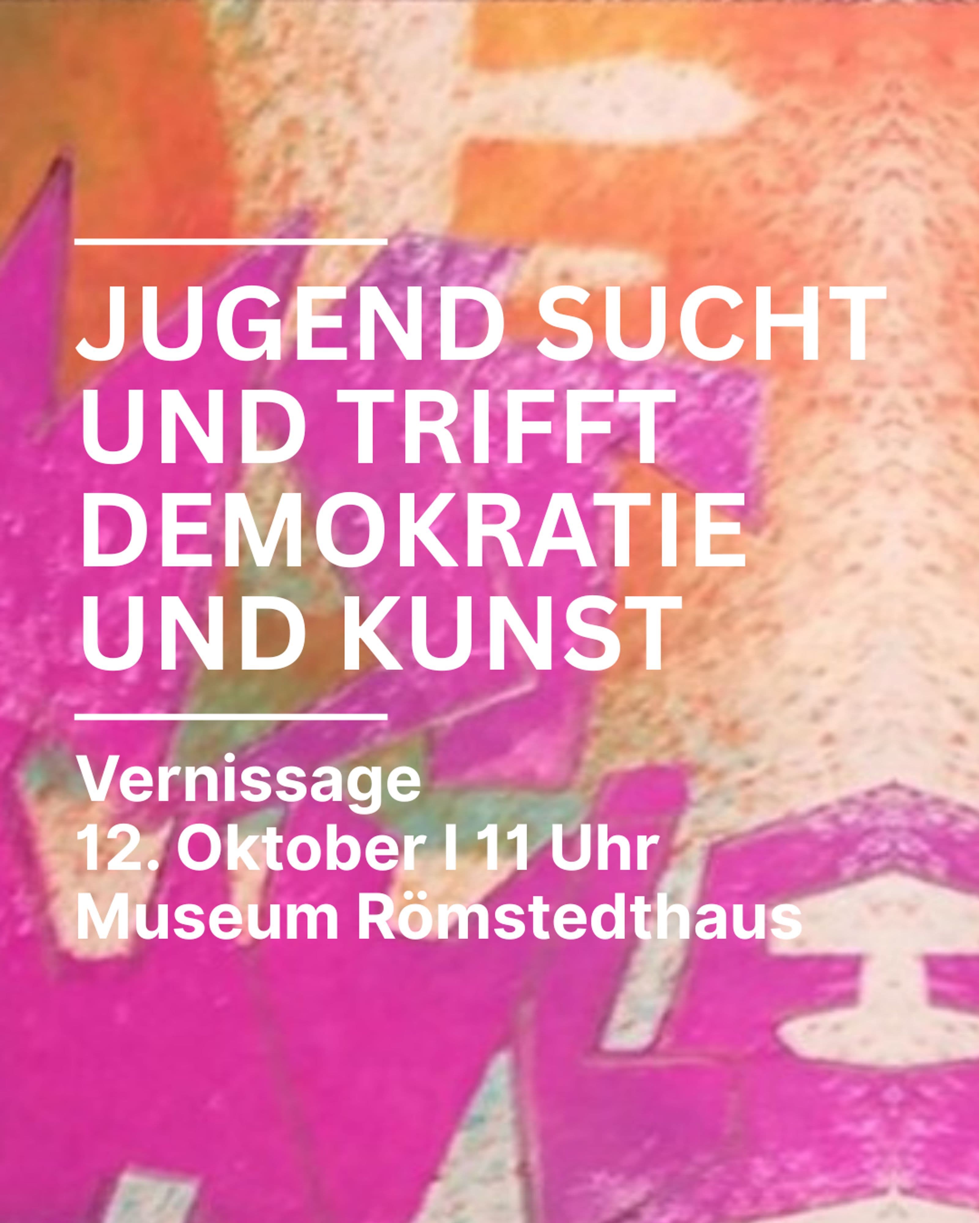 Ausstellungsplakat zur Jugendkunst-Ausstellung im Museum Römstedthaus Bergen.