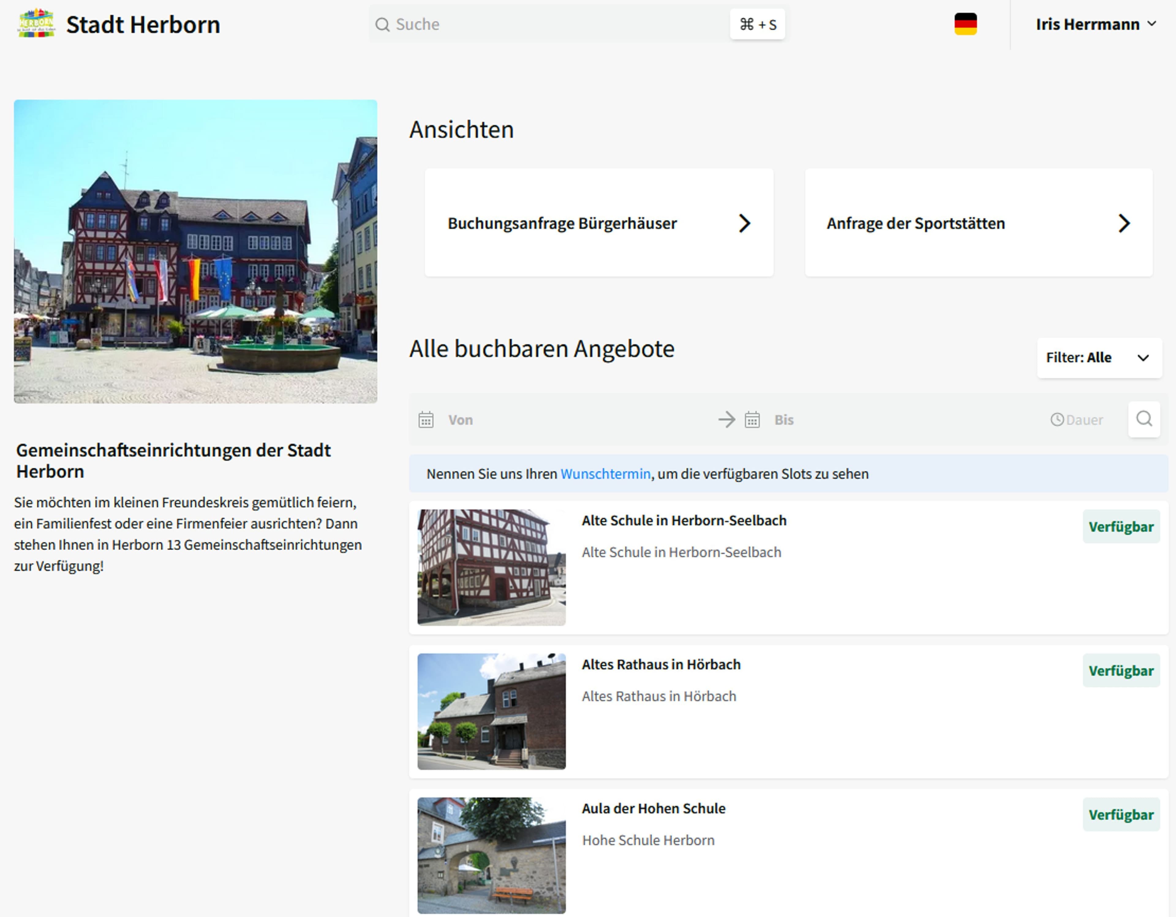 Herborns digitales Buchungssystem begeistert | Symbolbild