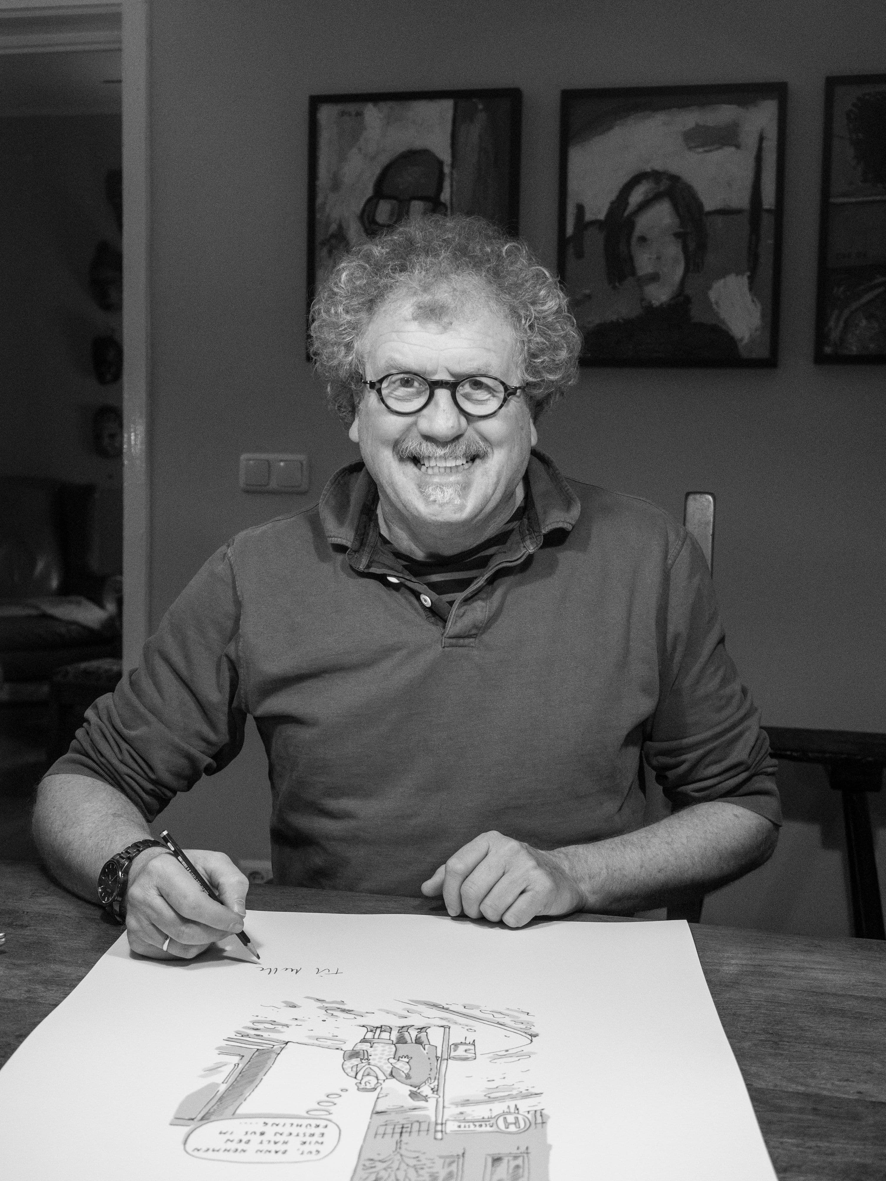 Karikaturen von Til Mette werden im Kulturforum Schleswig-Holstein-Haus ausgestellt.