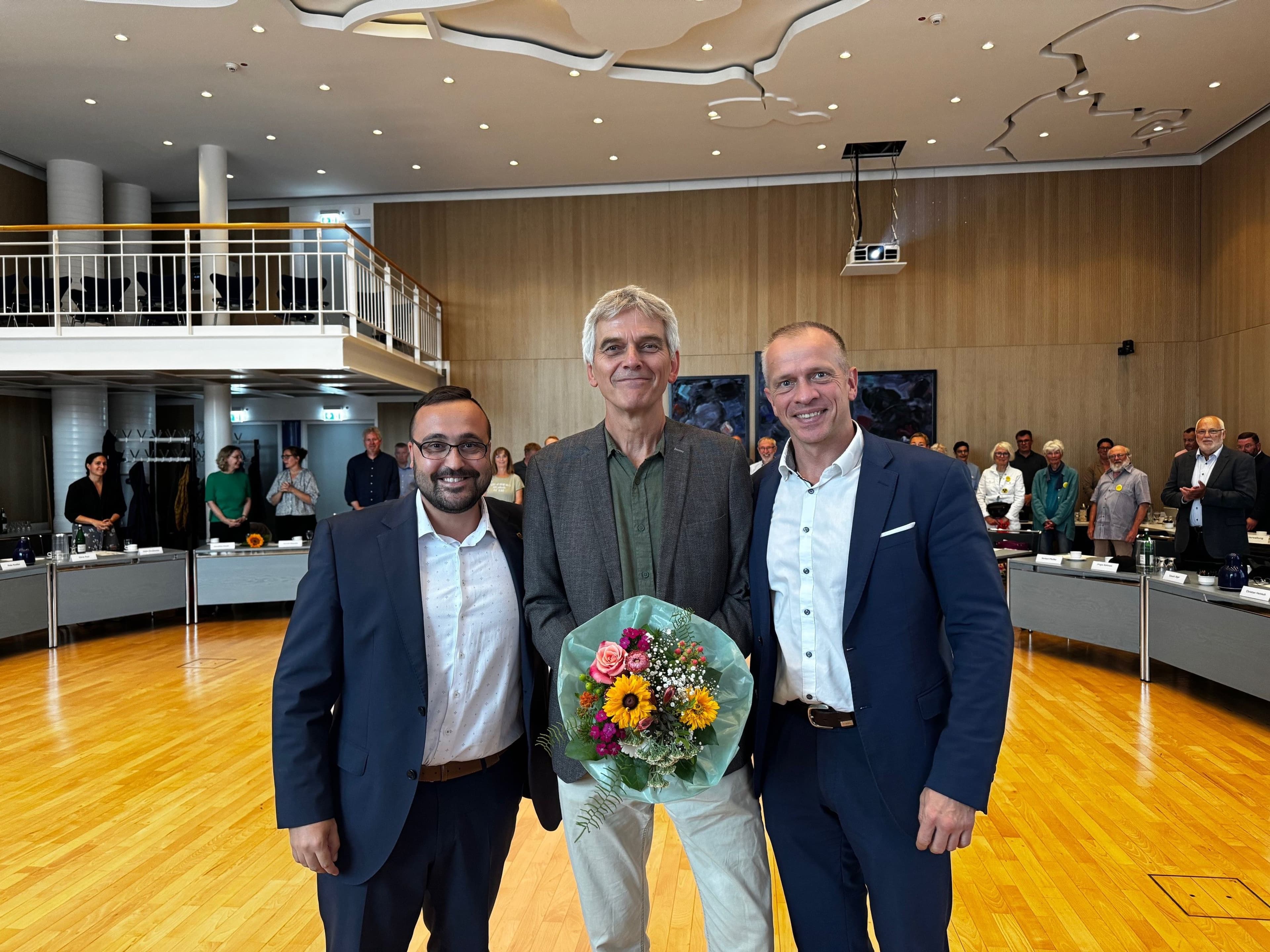 Verabschiedung von Hans-Pahl Christiansen aus dem Husumer Stadtverordnetenkollegium am 30. Juni 2025.